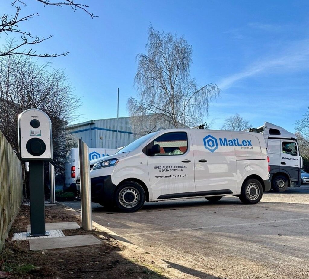 EV Blocks with charge point mounted on top - Foundations - Gallery